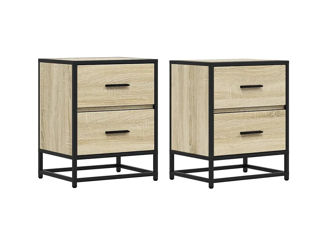 Tables de chevet 2 pcs chêne sonoma 40x31x50 cm bois ingénierie