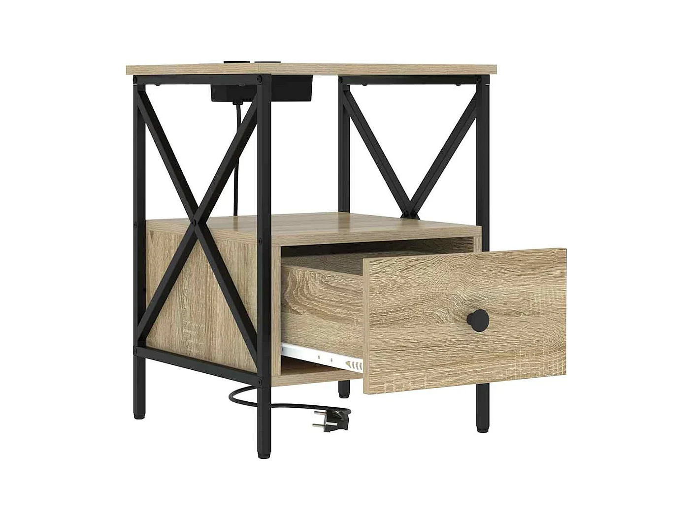 Cabinet de chevet avec tiroir Chêne sonoma 41.5 x 40.5 x 55 cm