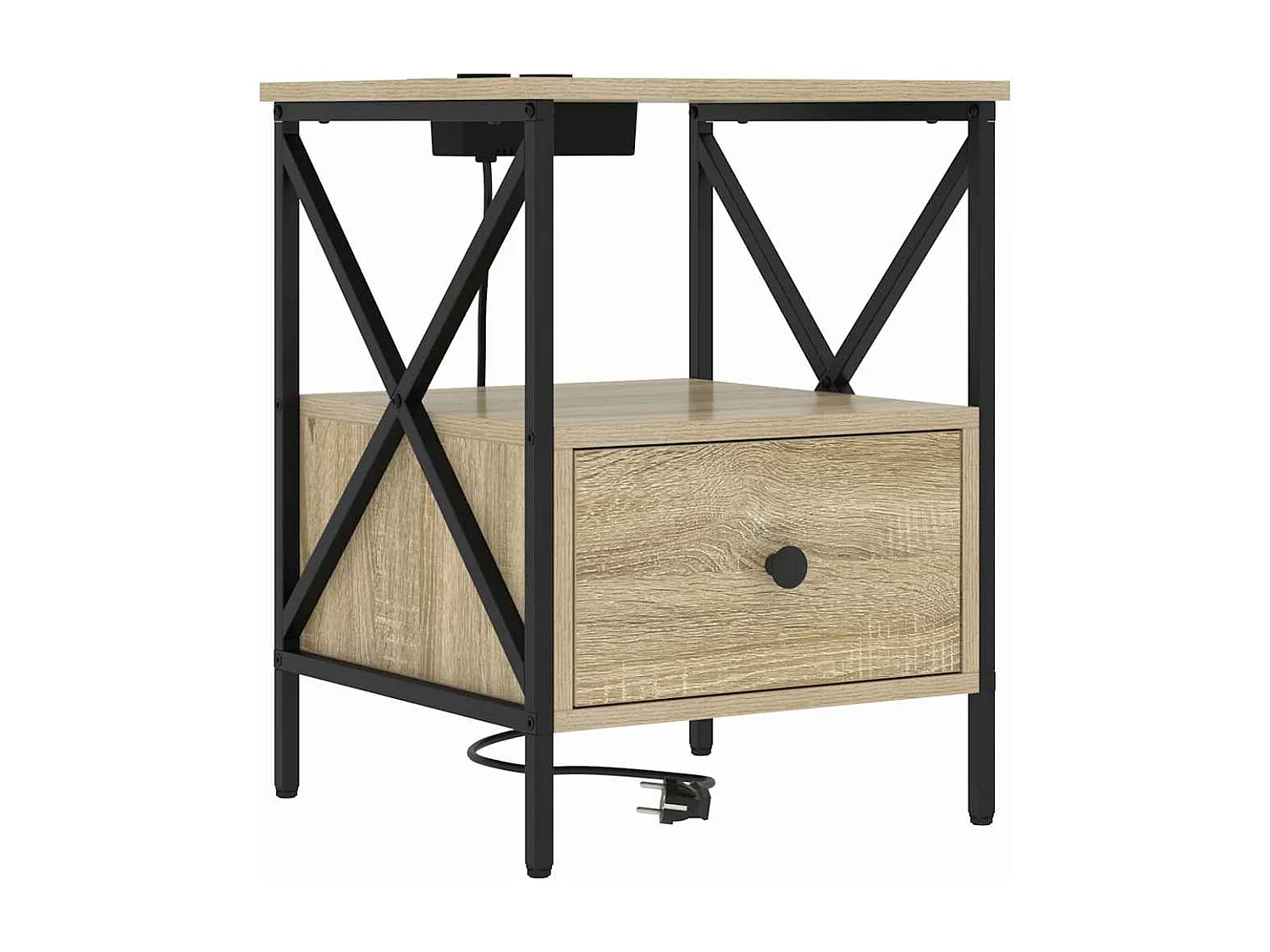 Nachtkastje met lade Sonoma eiken 41,5 x 40,5 x 55 cm