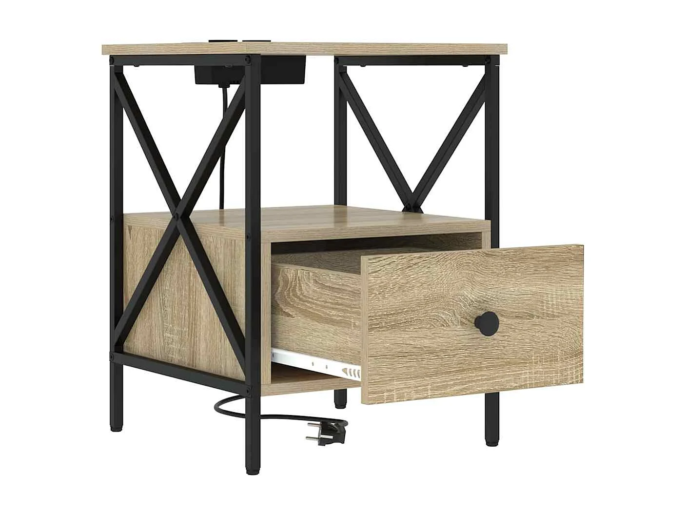 Nachtkastje met lade Sonoma eiken 41,5 x 40,5 x 55 cm