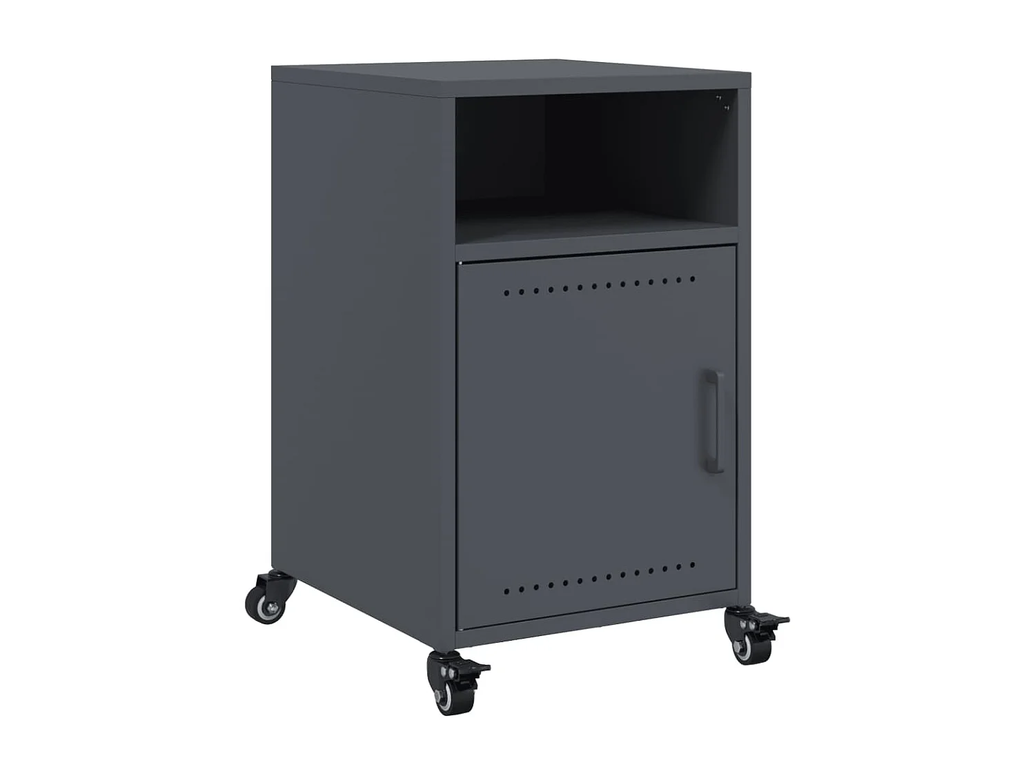 Tables de chevet 2 pcs anthracite 36x39x59 cm acier