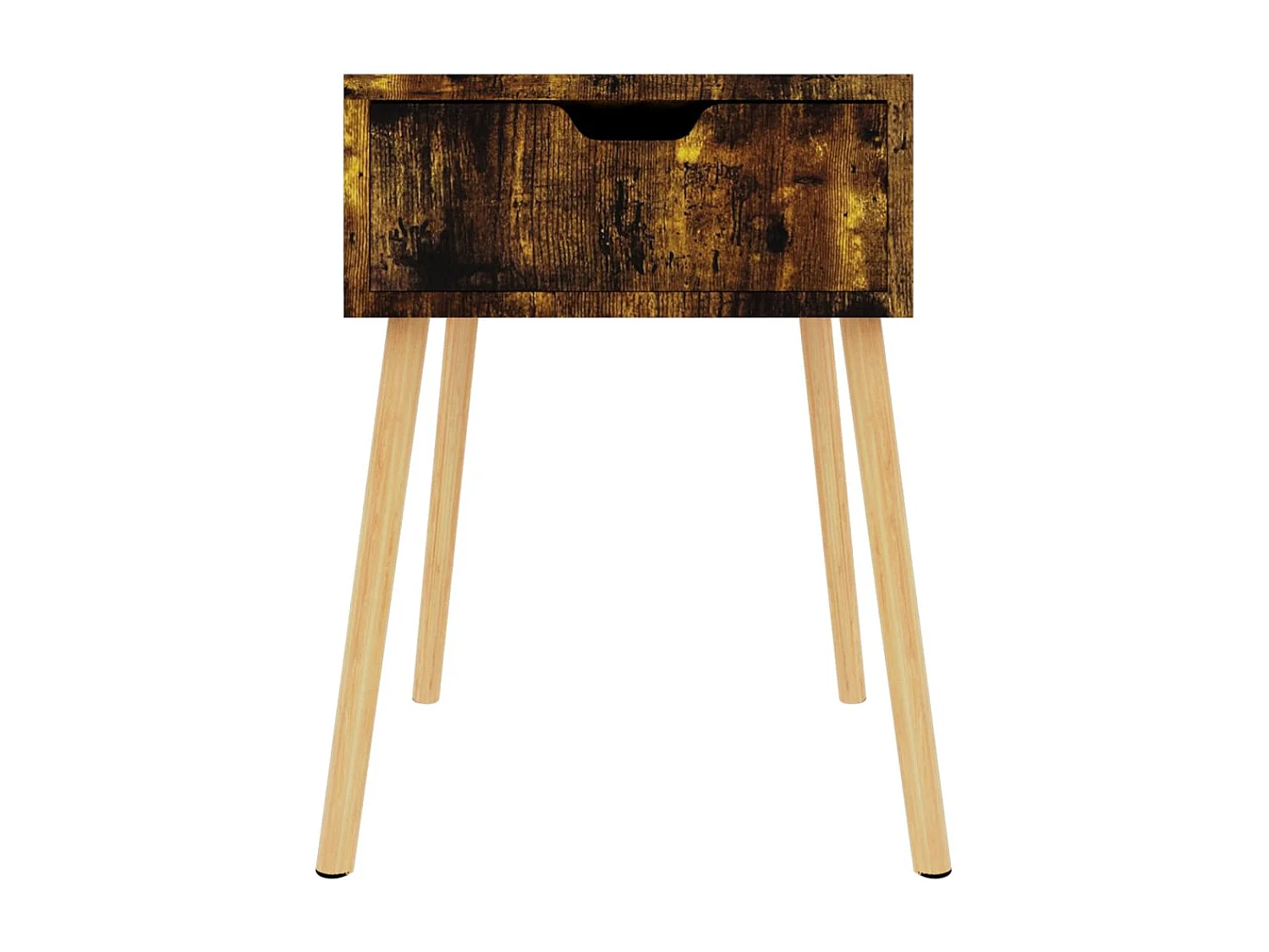 Mesita de noche de roble ahumado 40x40x56 cm Madera de ingeniería