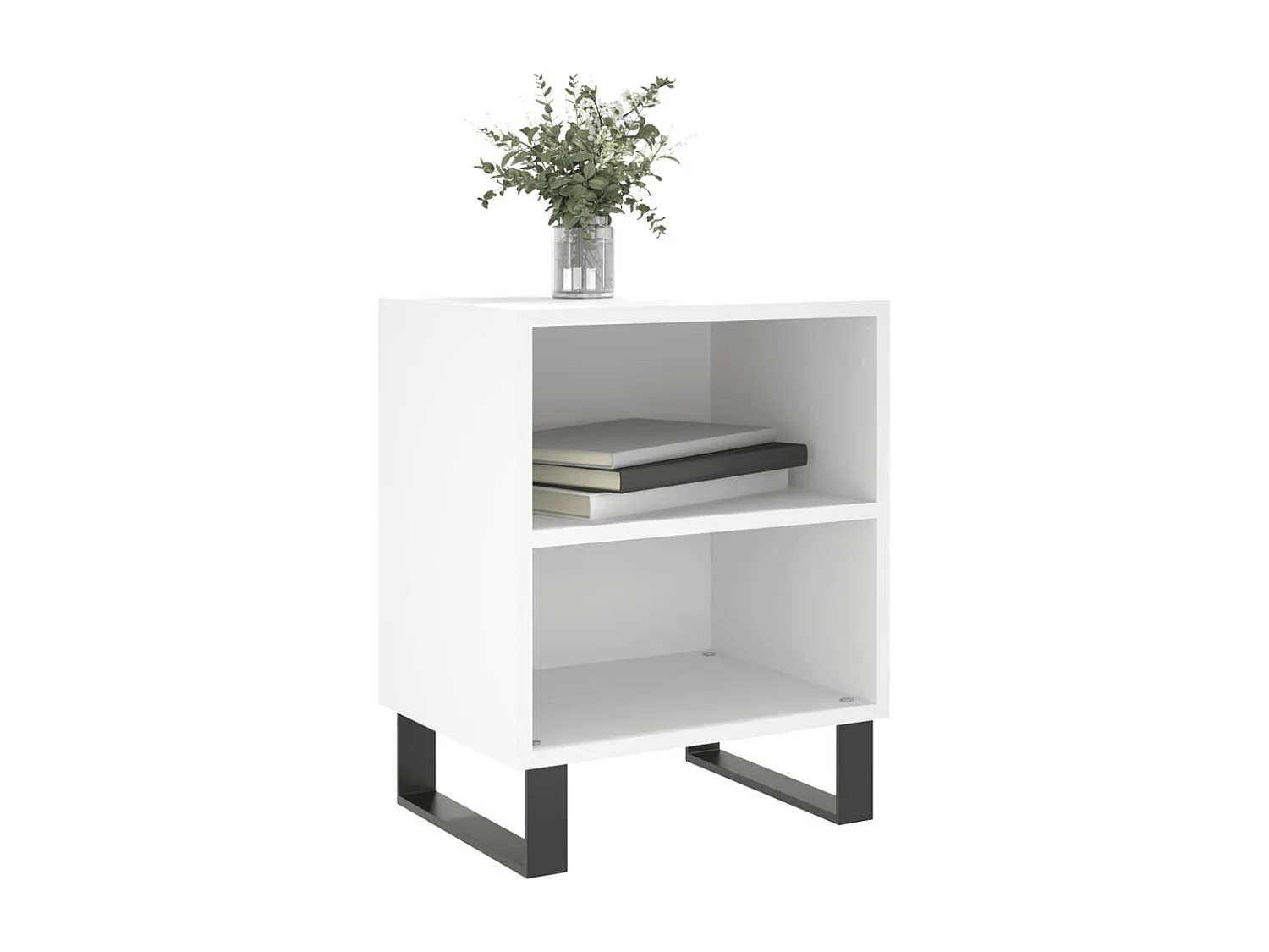 Tables de chevet 2 pcs blanc 40x30x50 cm bois d'ingénierie