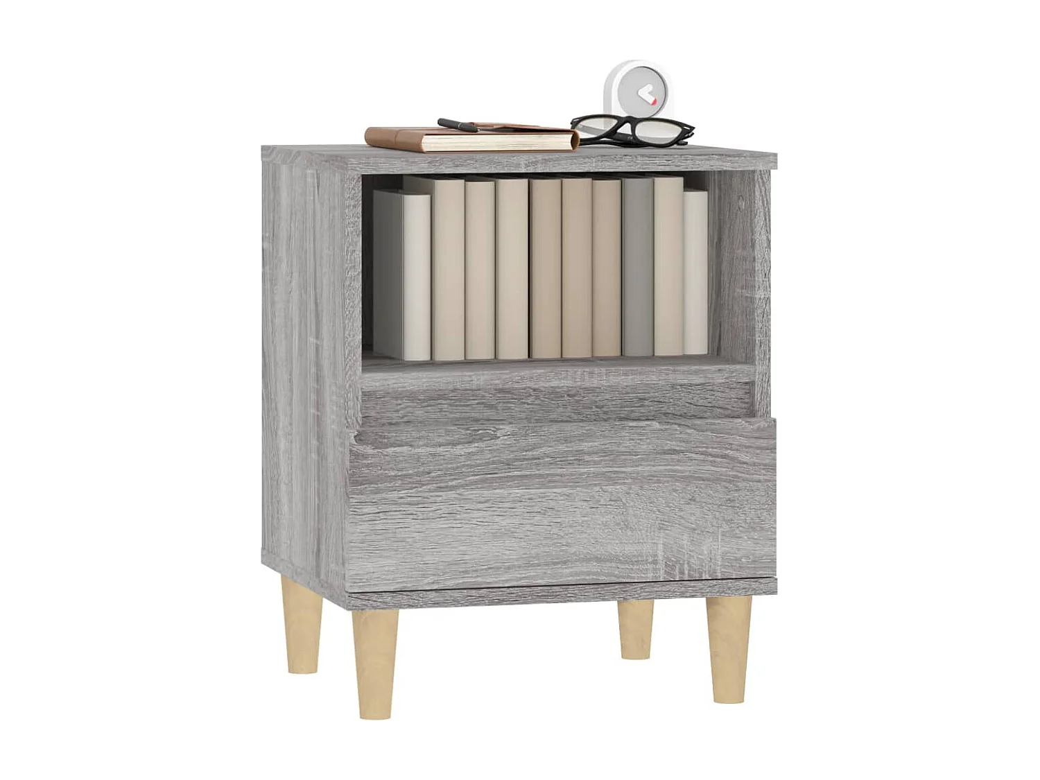 Table de chevet Sonoma gris 40x35x50 cm