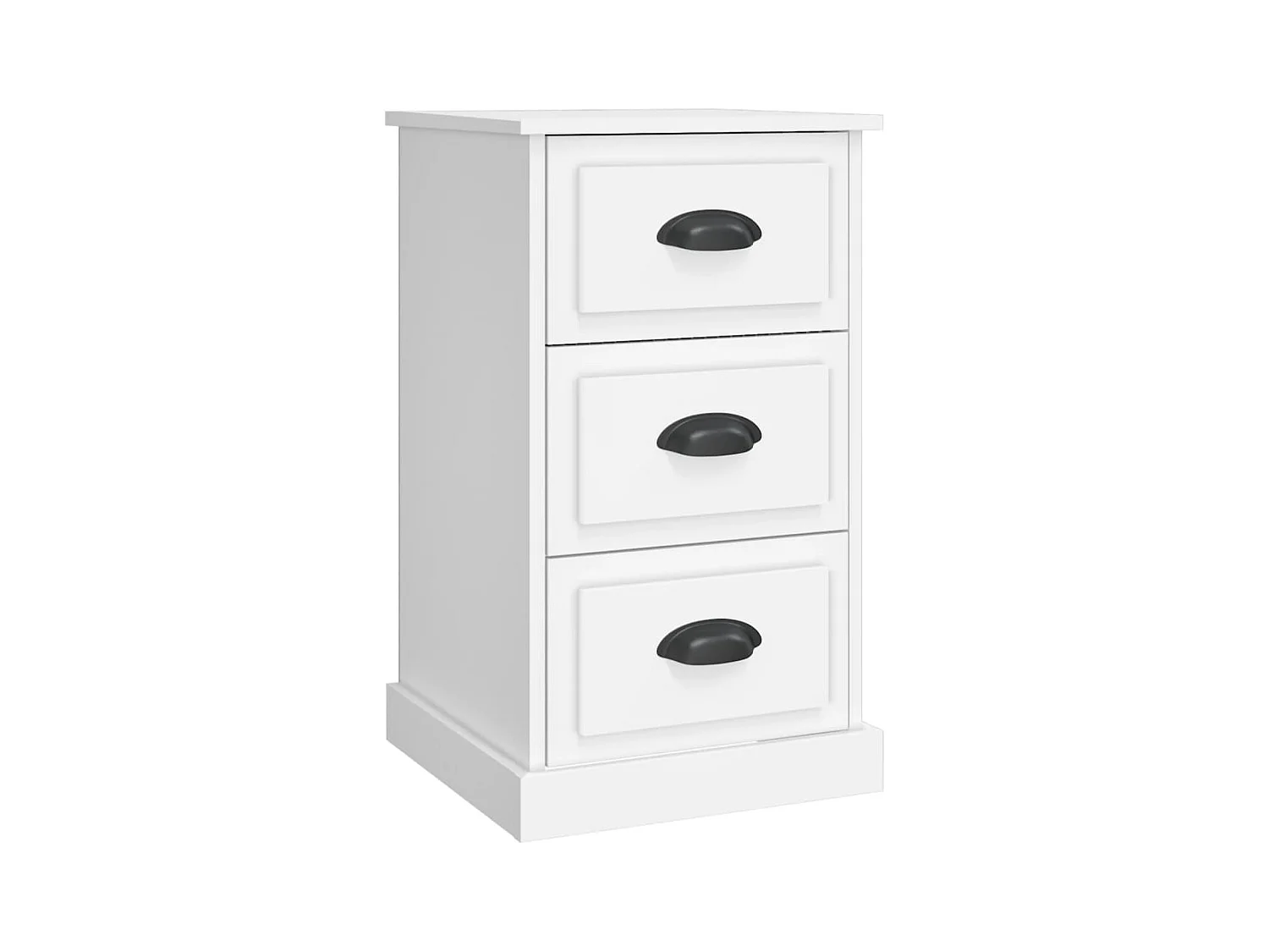 Comodino bianco 39x39x67 cm in legno ingegnerizzato