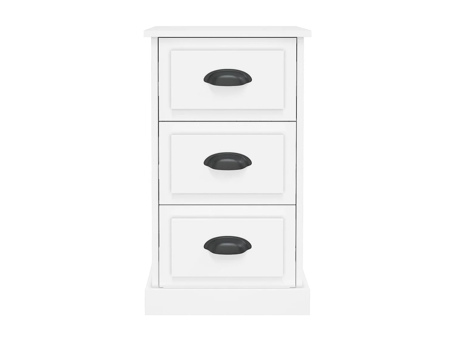 Comodino bianco 39x39x67 cm in legno ingegnerizzato