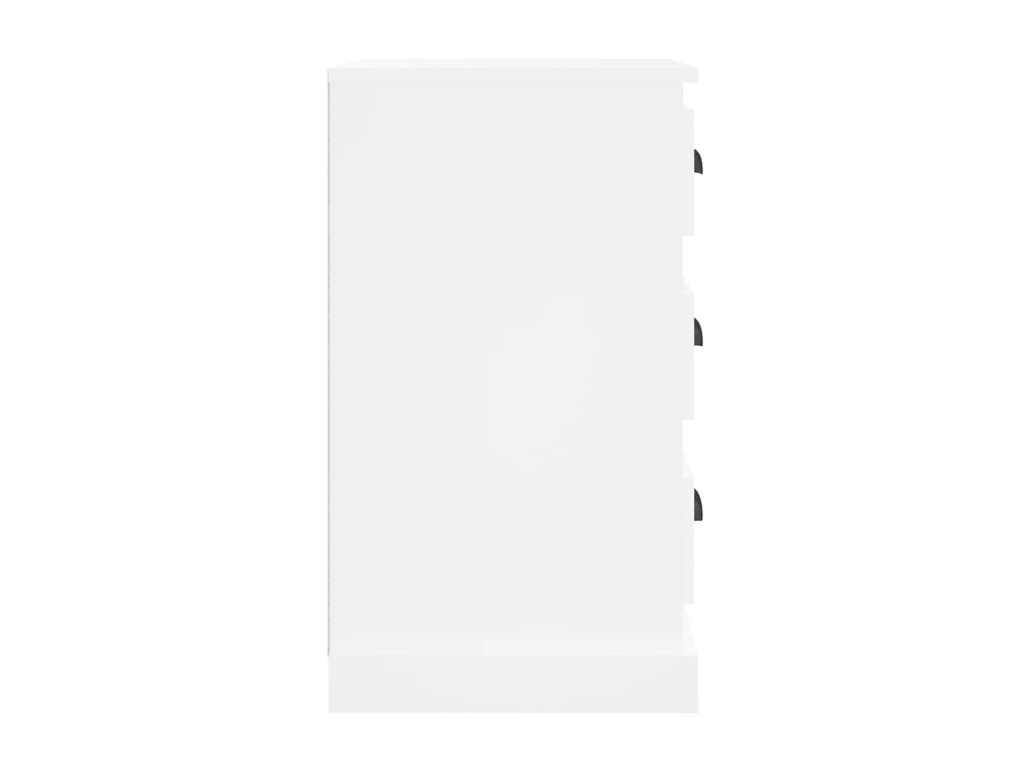 Comodino bianco 39x39x67 cm in legno ingegnerizzato