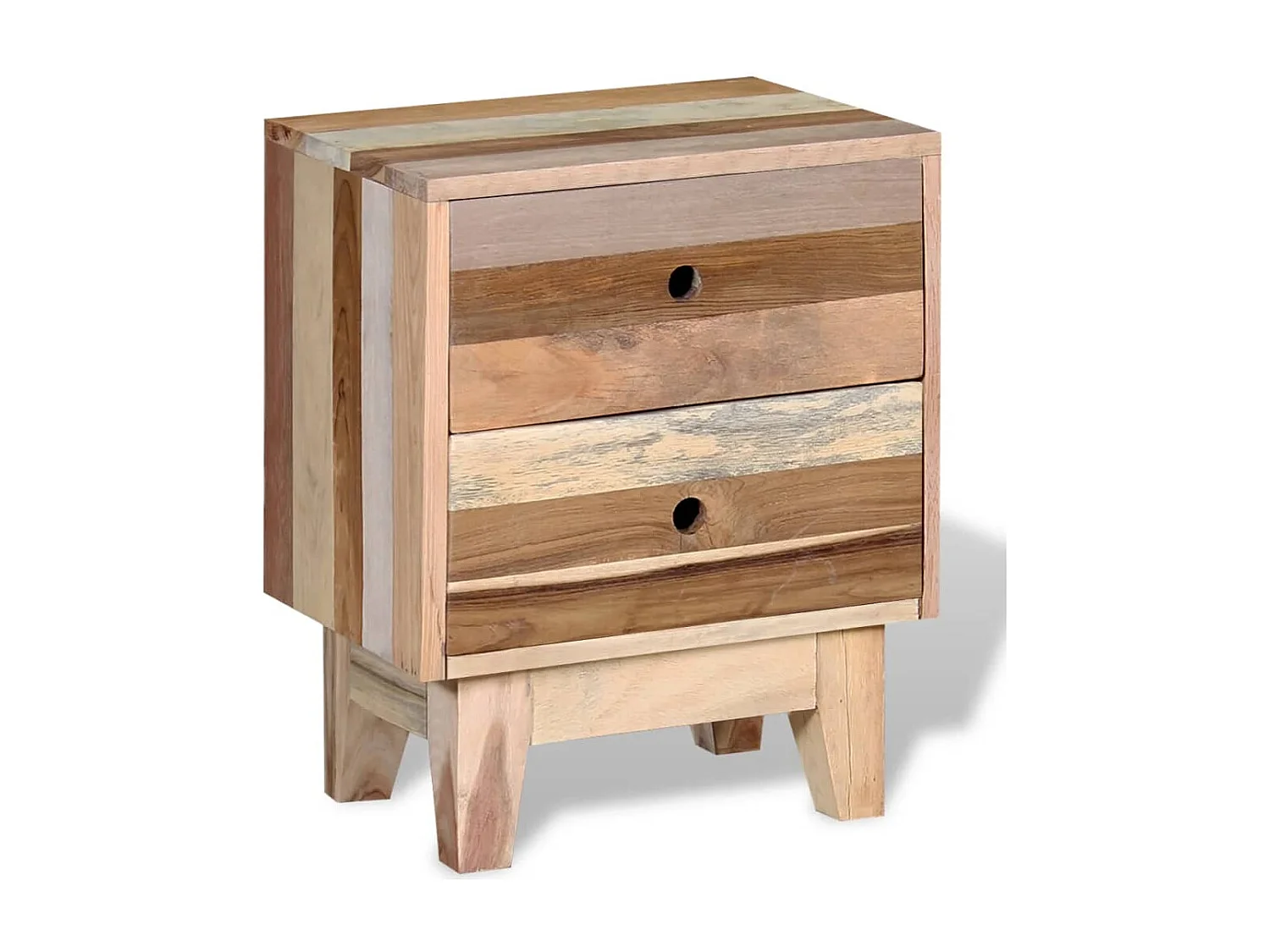 Comodino in legno massello di recupero