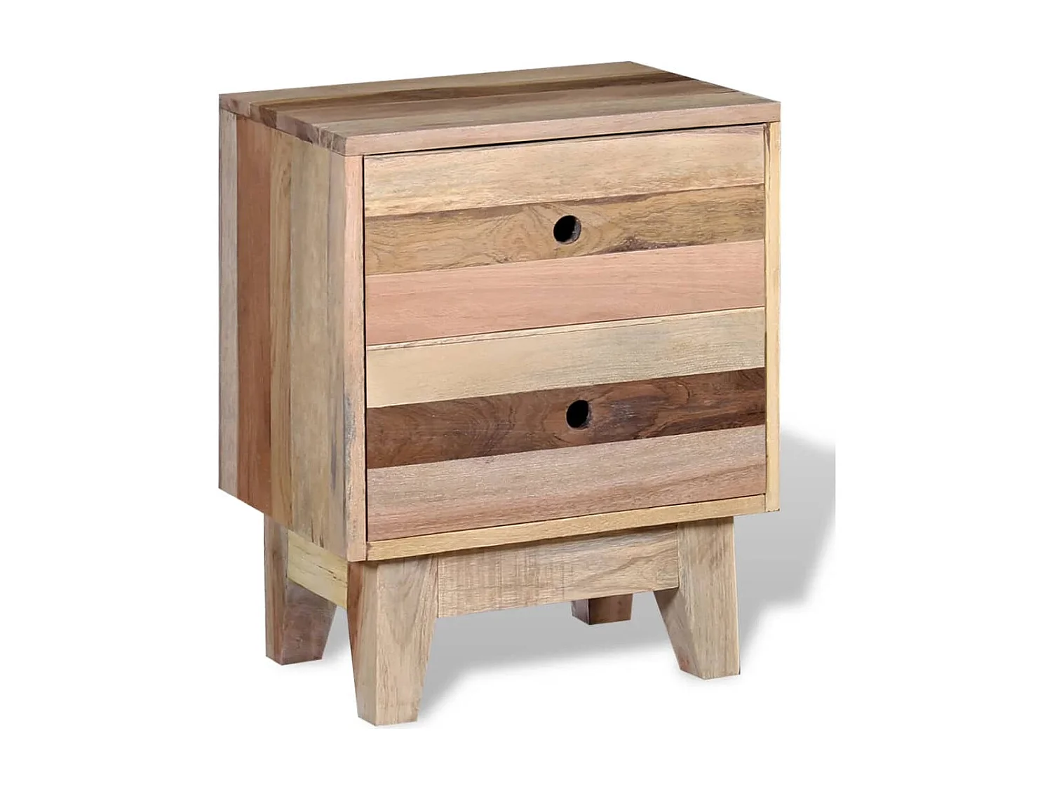 Comodino in legno massello di recupero