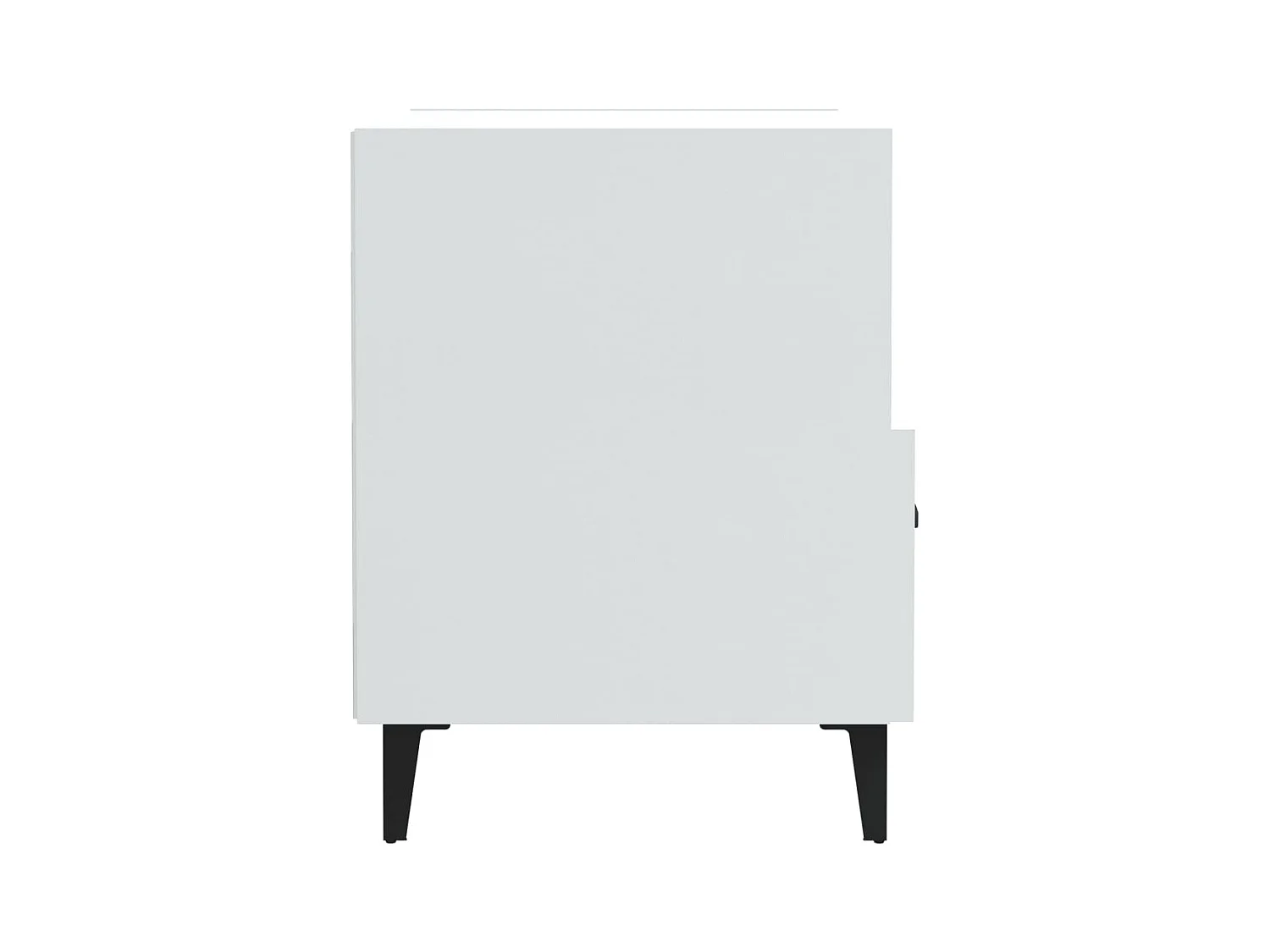 Stück Nachttische Weiß Hochglanz Holzwerkstoff