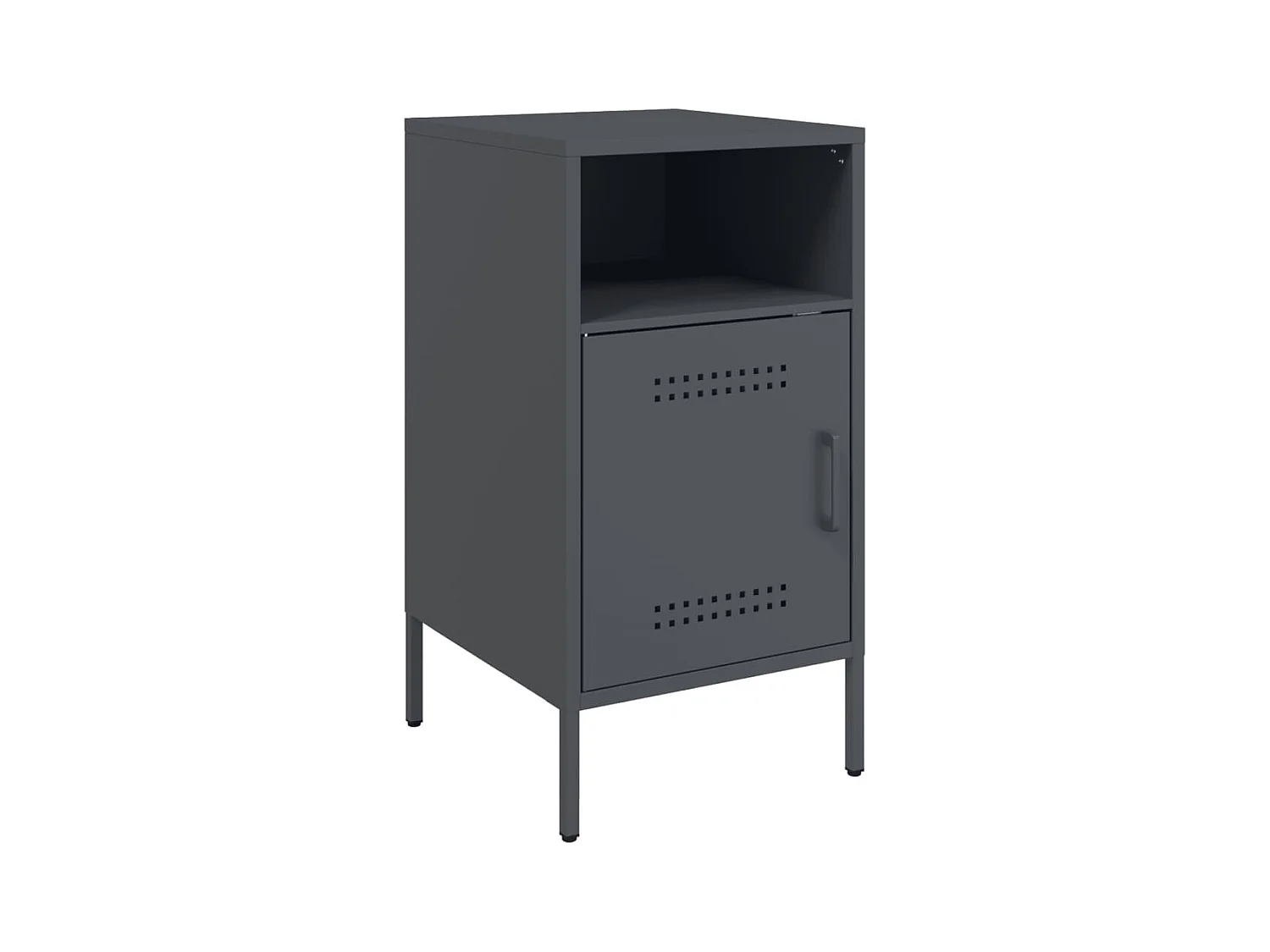 Tables de chevet 2 pcs anthracite 36x39x68 cm acier