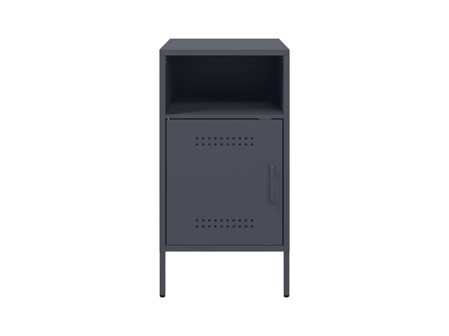 Tables de chevet 2 pcs anthracite 36x39x68 cm acier