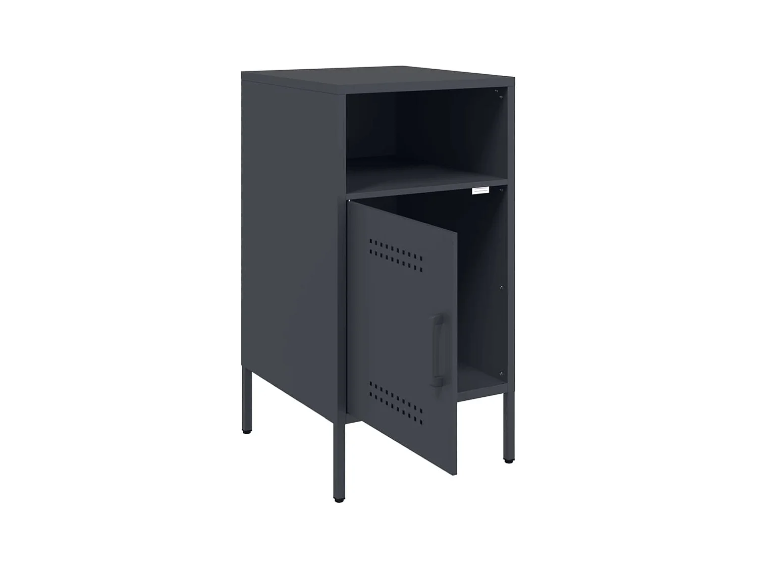 Tables de chevet 2 pcs anthracite 36x39x68 cm acier