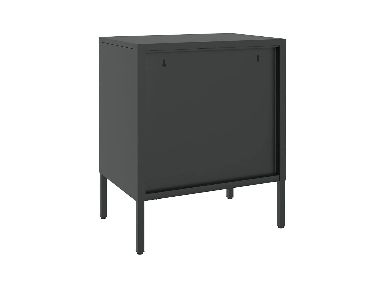 Tables de chevet 2 pcs noir 50x35x60 cm verre et acier