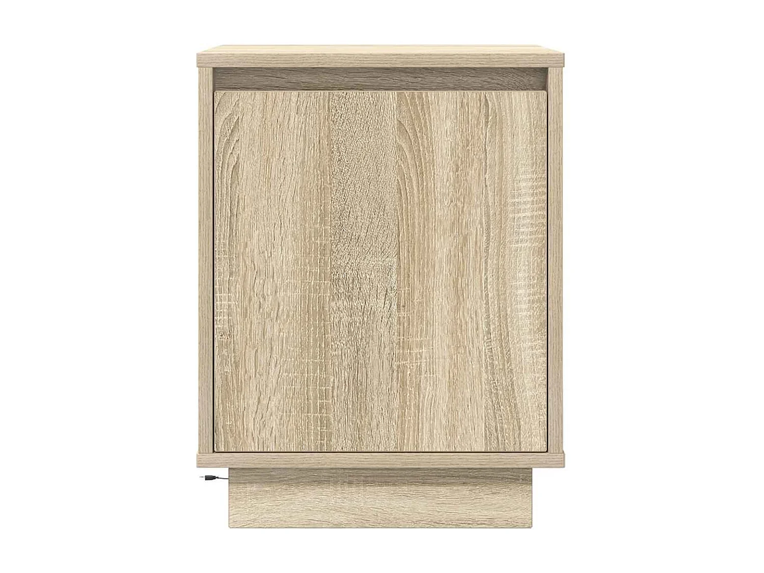 Nachtkastje met LED-verlichting Sonoma eiken 38x34x50 cm