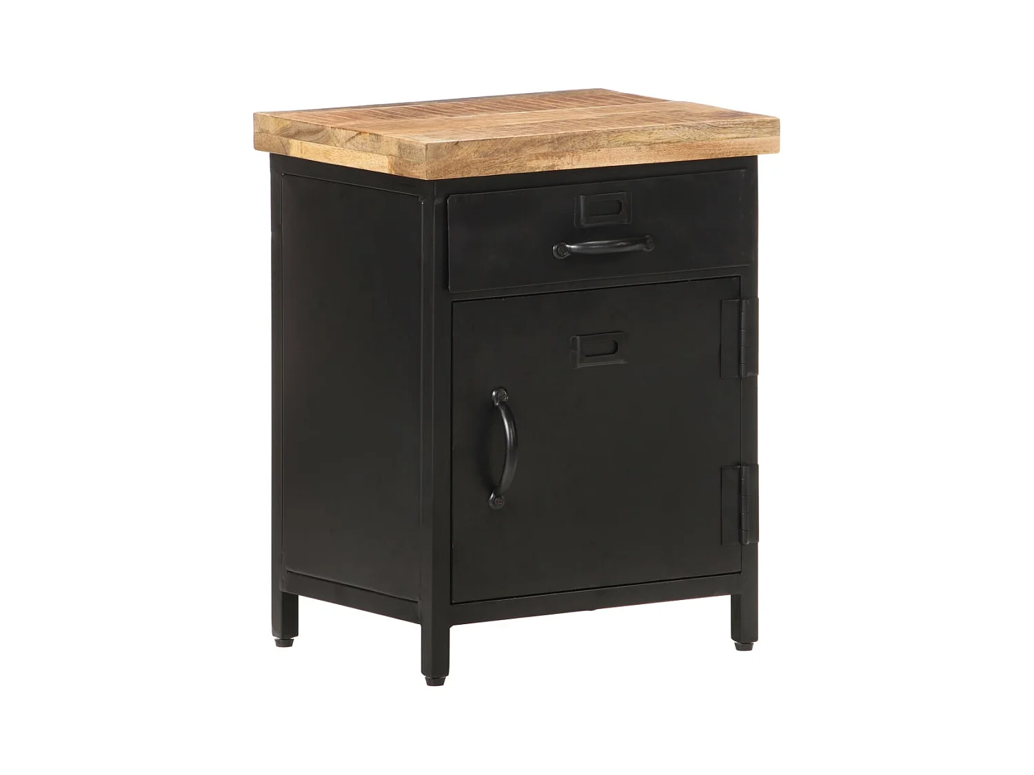 Nachttisch 40x30x52 cm Rohes Mangoholz