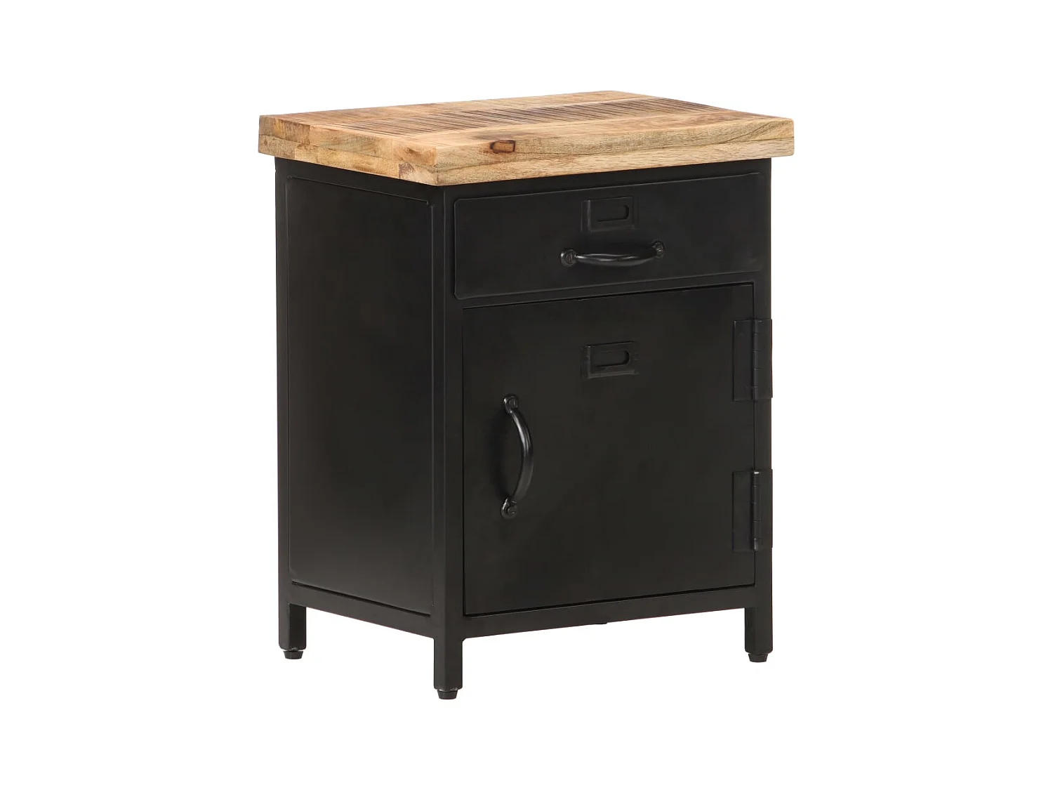 Nachttisch 40x30x52 cm Rohes Mangoholz