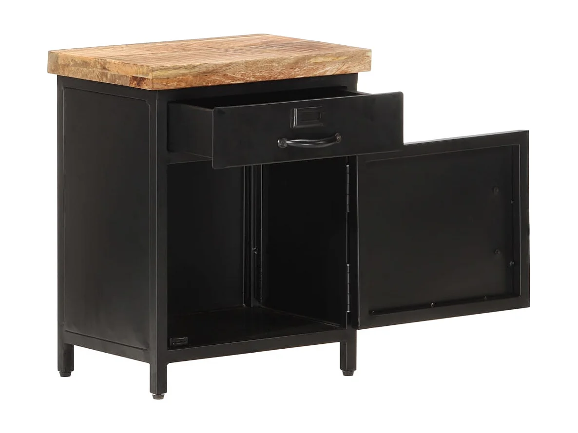 Comodino 40x30x52 cm Legno di mango grezzo