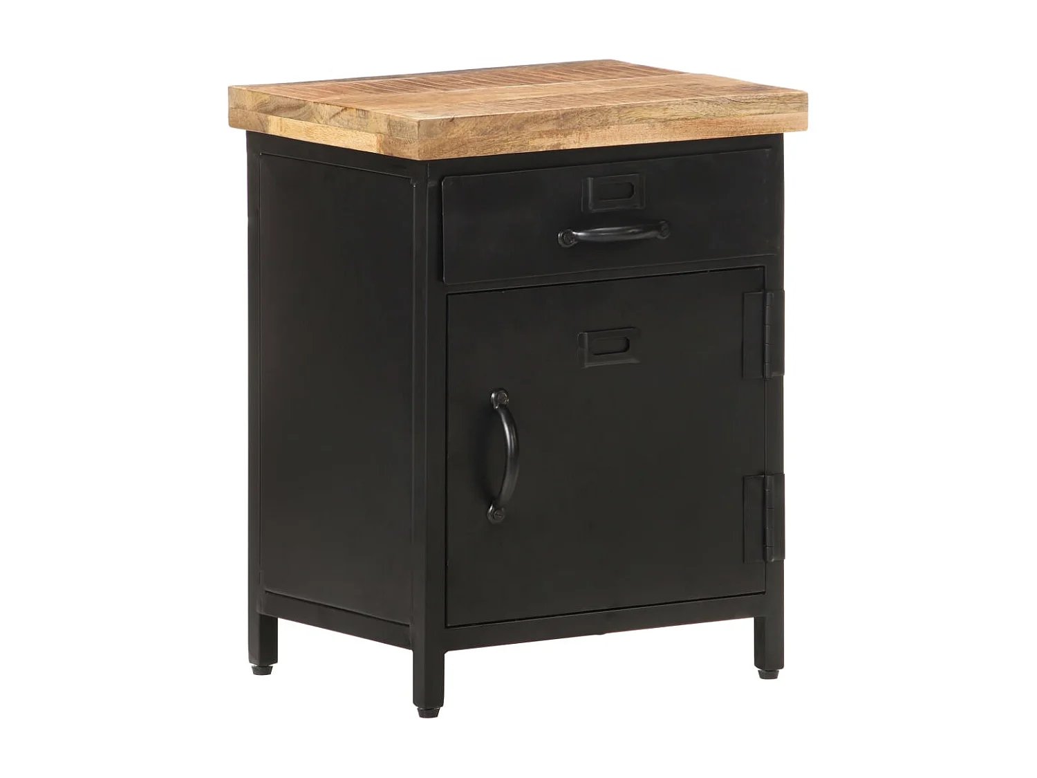 Comodino 40x30x52 cm Legno di mango grezzo