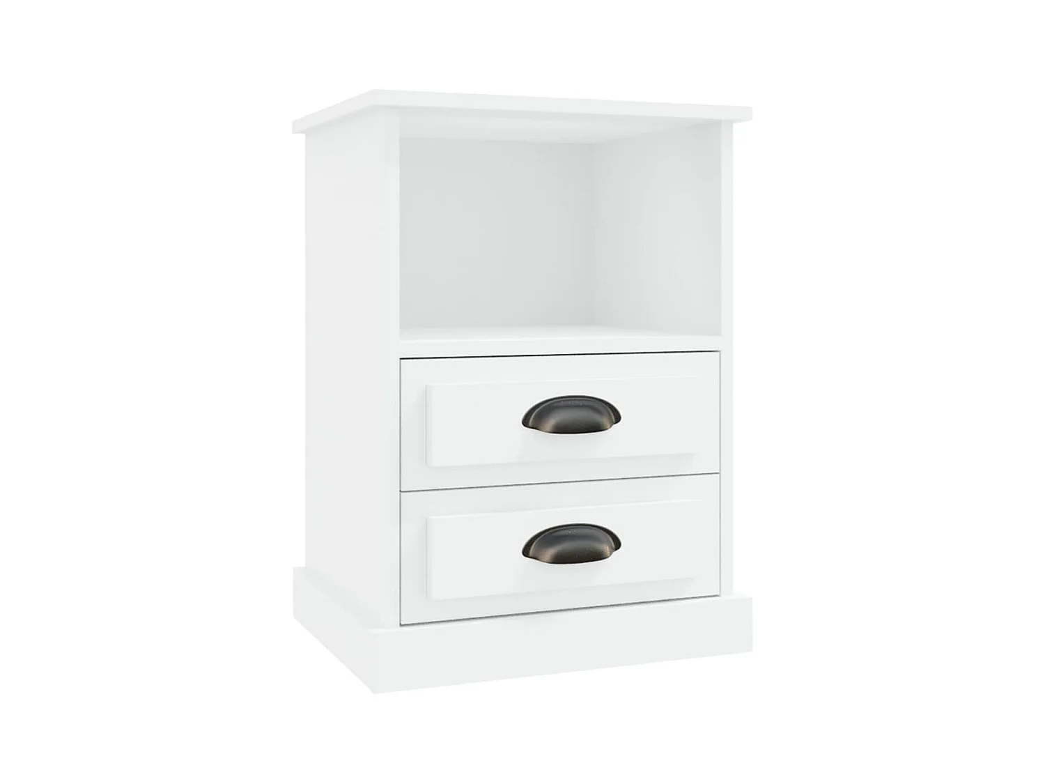 Table de chevet blanc 43x36x60 cm