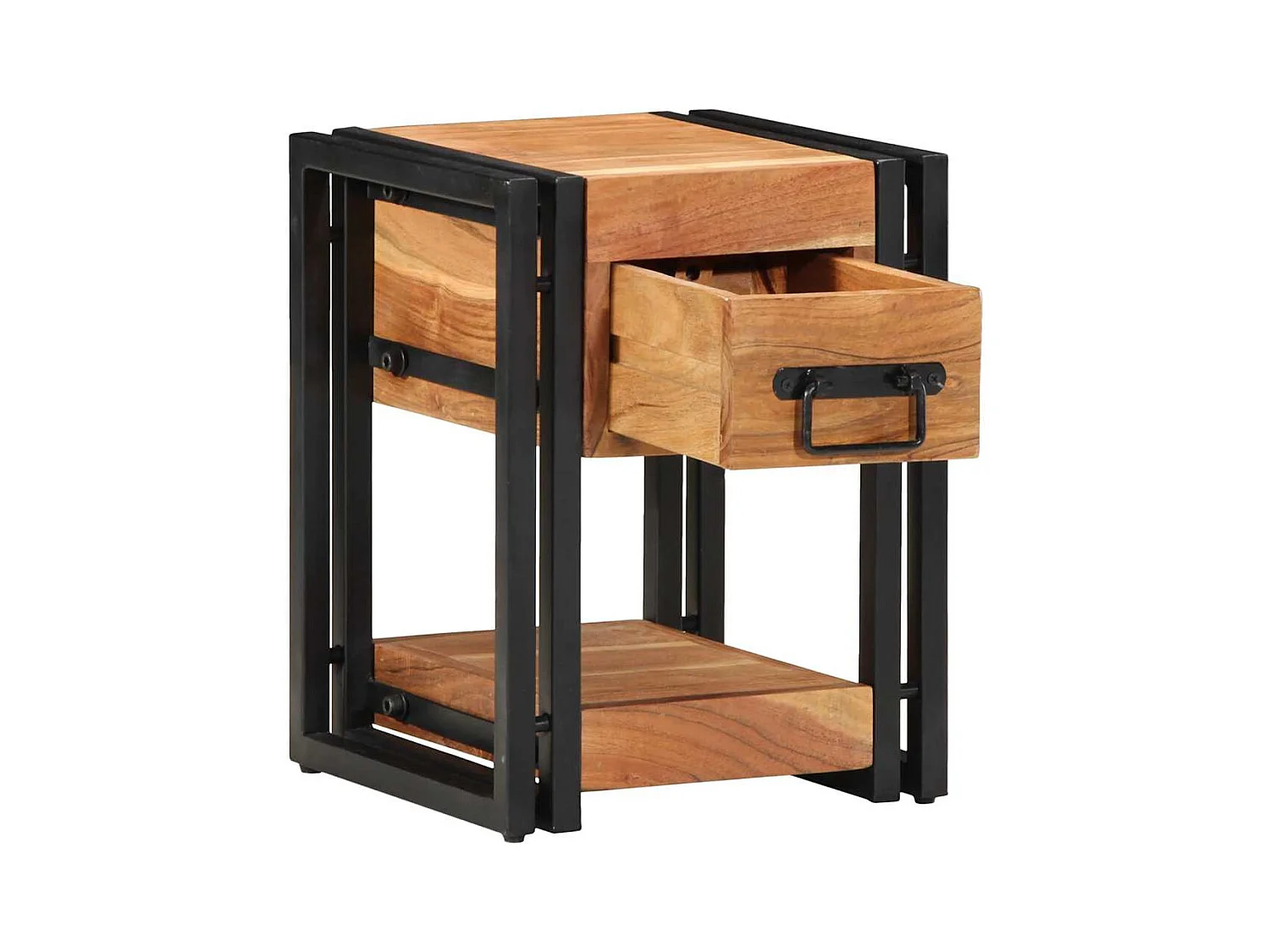 Table de nuit 30x30x40 cm en bois d'acacia massif