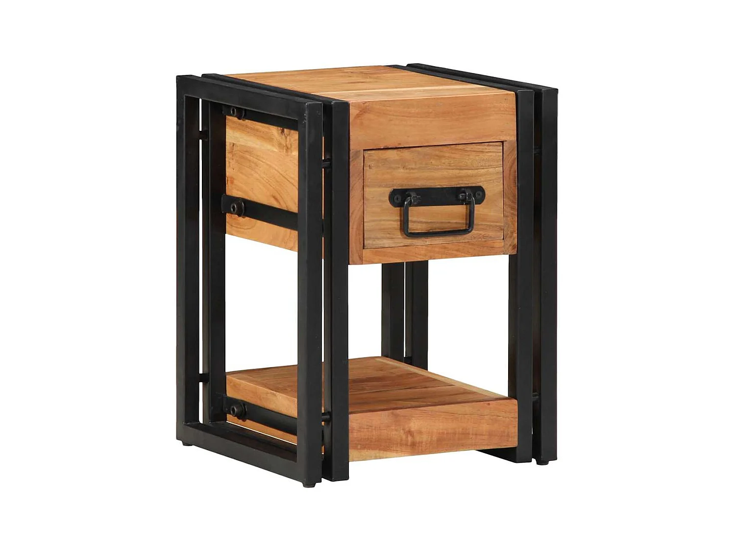 Table de nuit 30x30x40 cm en bois d'acacia massif