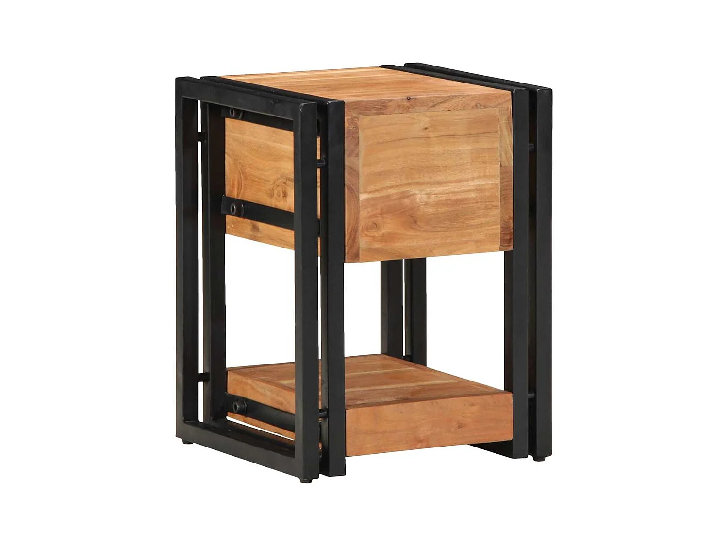 Table de nuit 30x30x40 cm en bois d'acacia massif