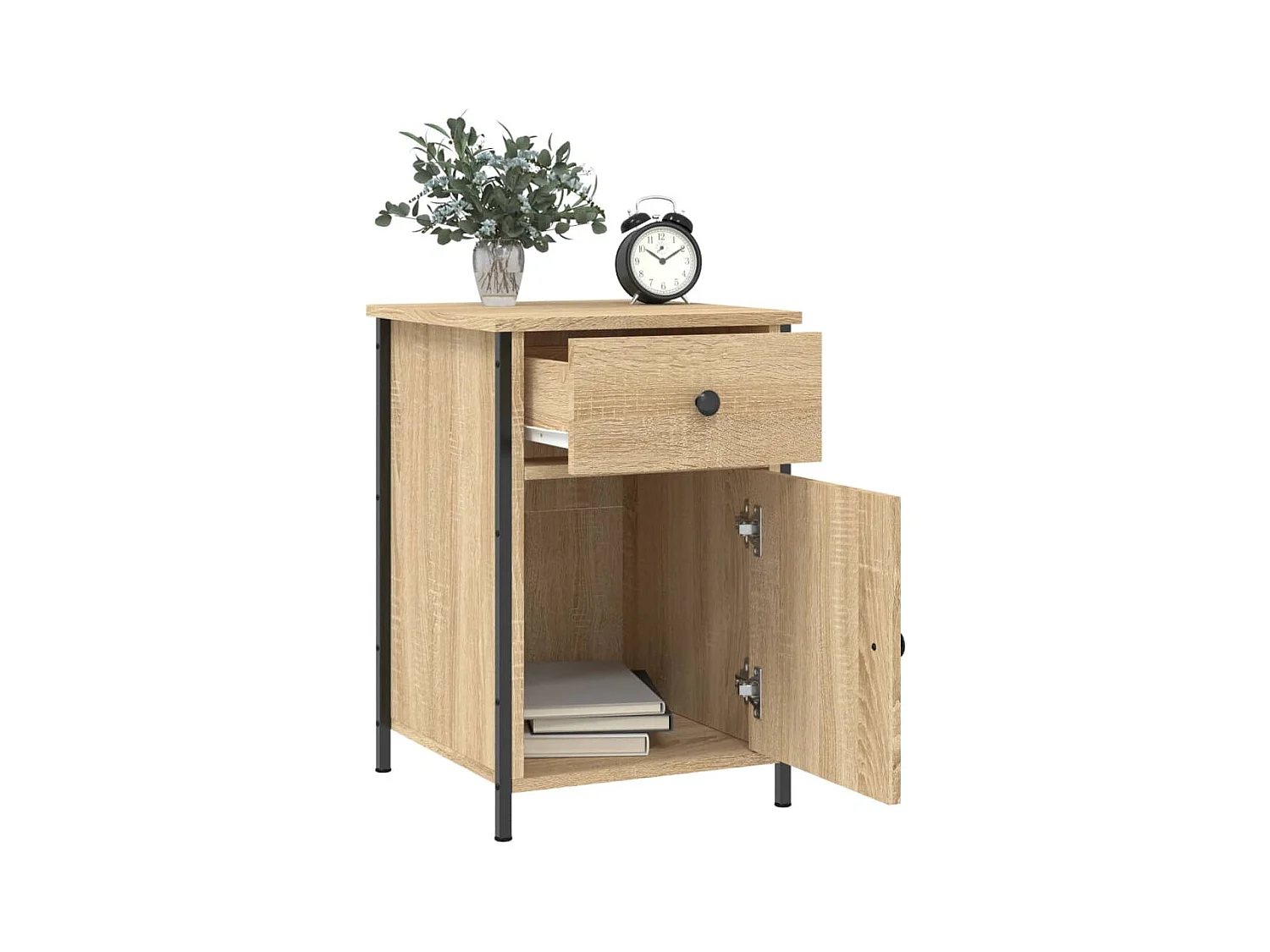 Sonoma eiken nachtkastje 40x42x60 cm bewerkt hout