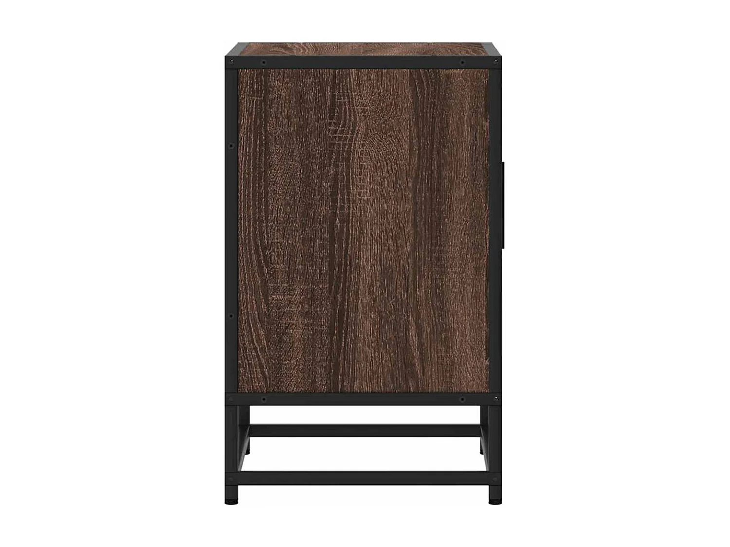 Nachtkastje bruin eiken 40x31x50cm bewerkt hout metaal