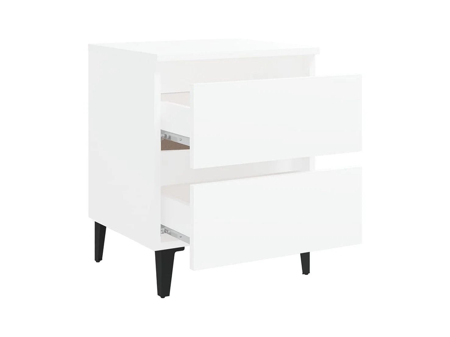 Table de chevet blanc 40x35x50 cm bois d’ingénierie