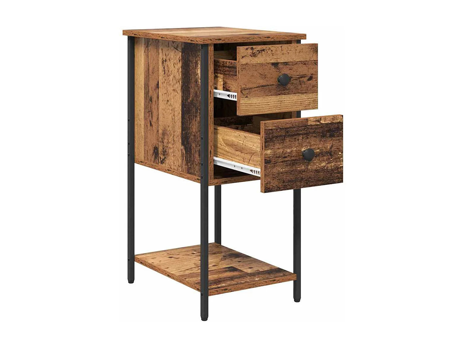 Cabinet de chevet avec tiroir Bois ancien 32 x 42 x 70 cm