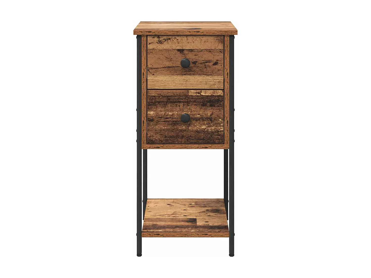 Cabinet de chevet avec tiroir Bois ancien 32 x 42 x 70 cm