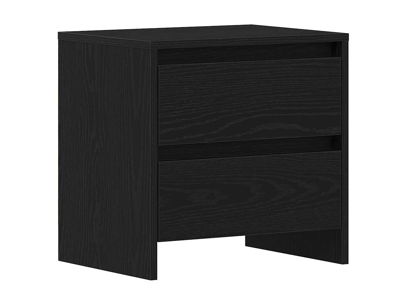Comodino 2 pezzi Rovere nero 45x34x44,5 cm Legno ingegnerizzato