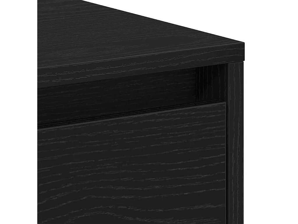 Comodino 2 pezzi Rovere nero 45x34x44,5 cm Legno ingegnerizzato