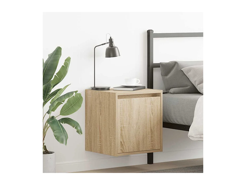 Tables de chevet murales 2 pcs chêne sonoma 38x34x40 cm