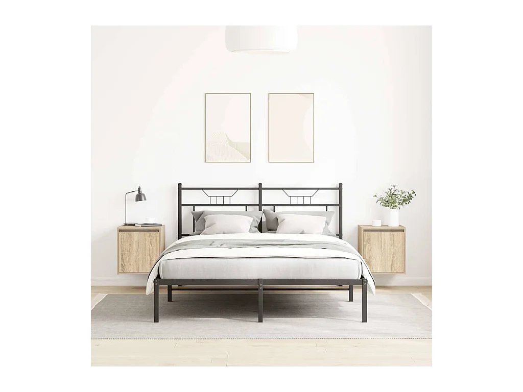 Tables de chevet murales 2 pcs chêne sonoma 38x34x40 cm