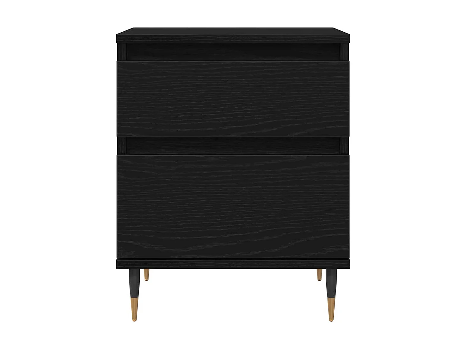 Tables de chevet 2pcs Chêne Noir 40x35x50 cm Bois d'ingénierie