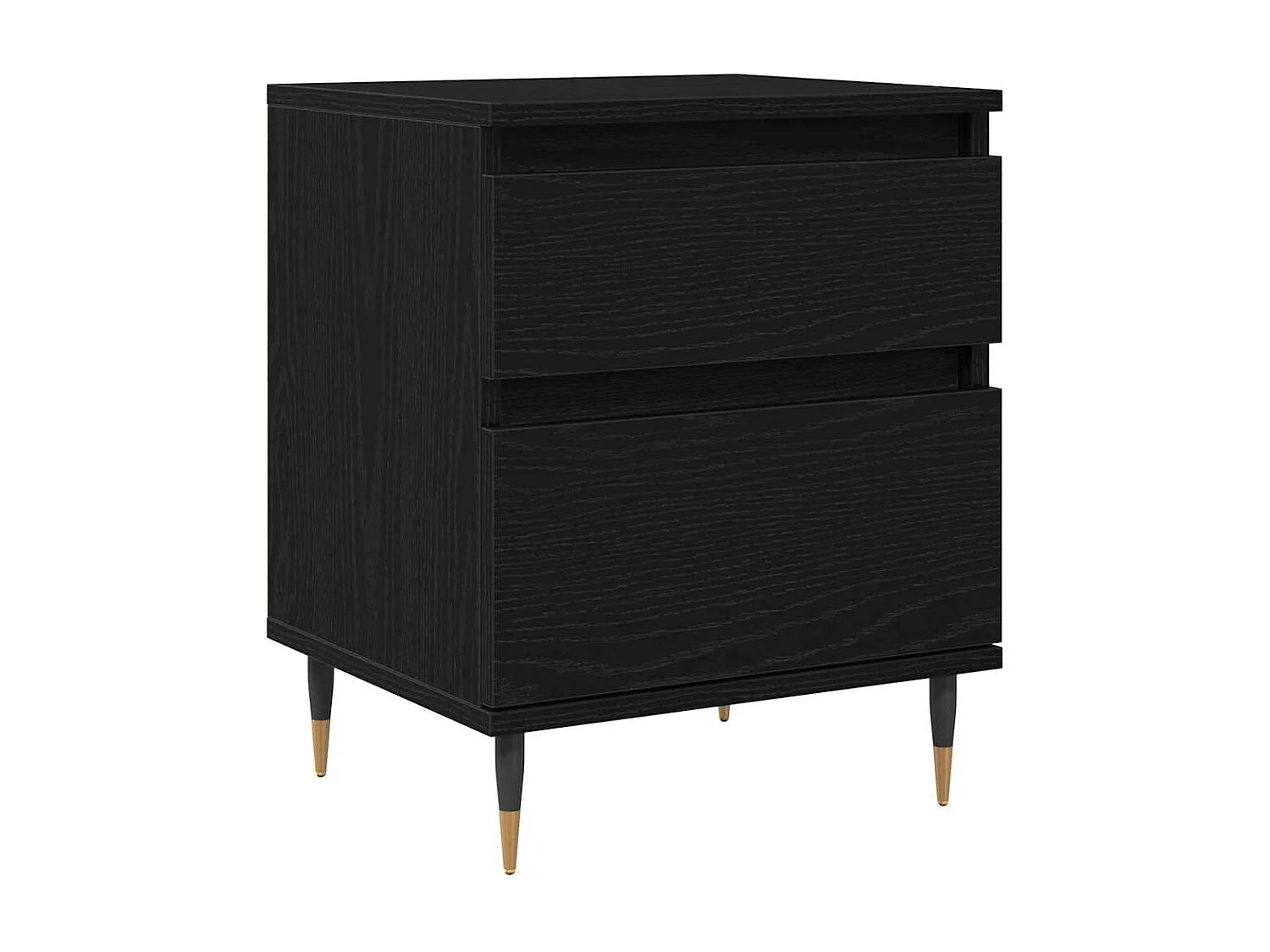 Tables de chevet 2pcs Chêne Noir 40x35x50 cm Bois d'ingénierie