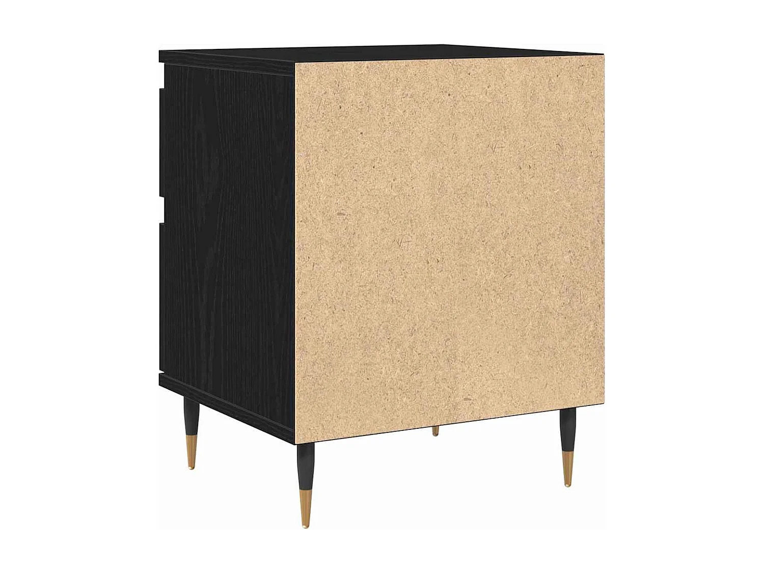 Tables de chevet 2pcs Chêne Noir 40x35x50 cm Bois d'ingénierie