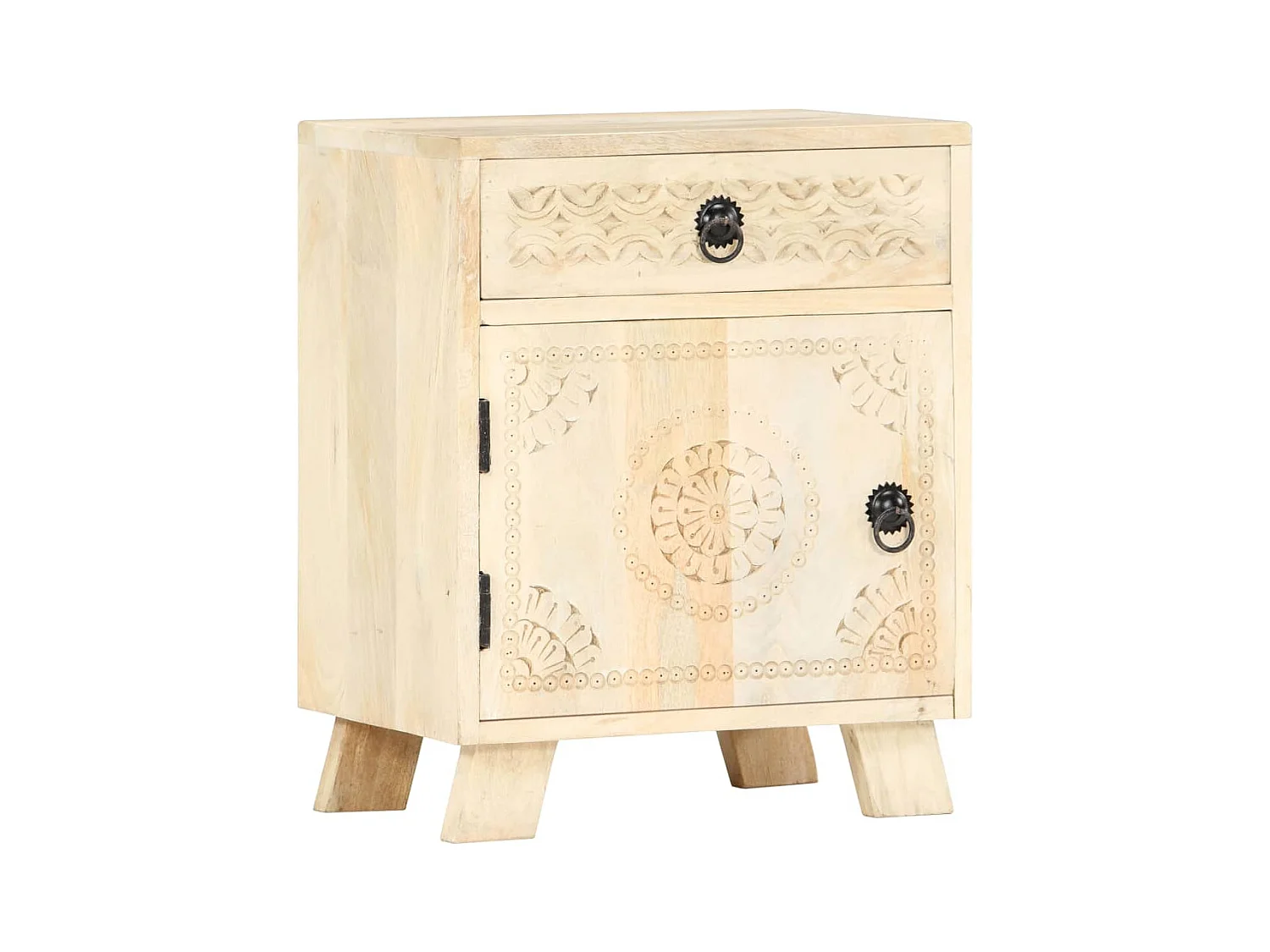 Table de chevet 40x30x50 cm Bois de manguier massif