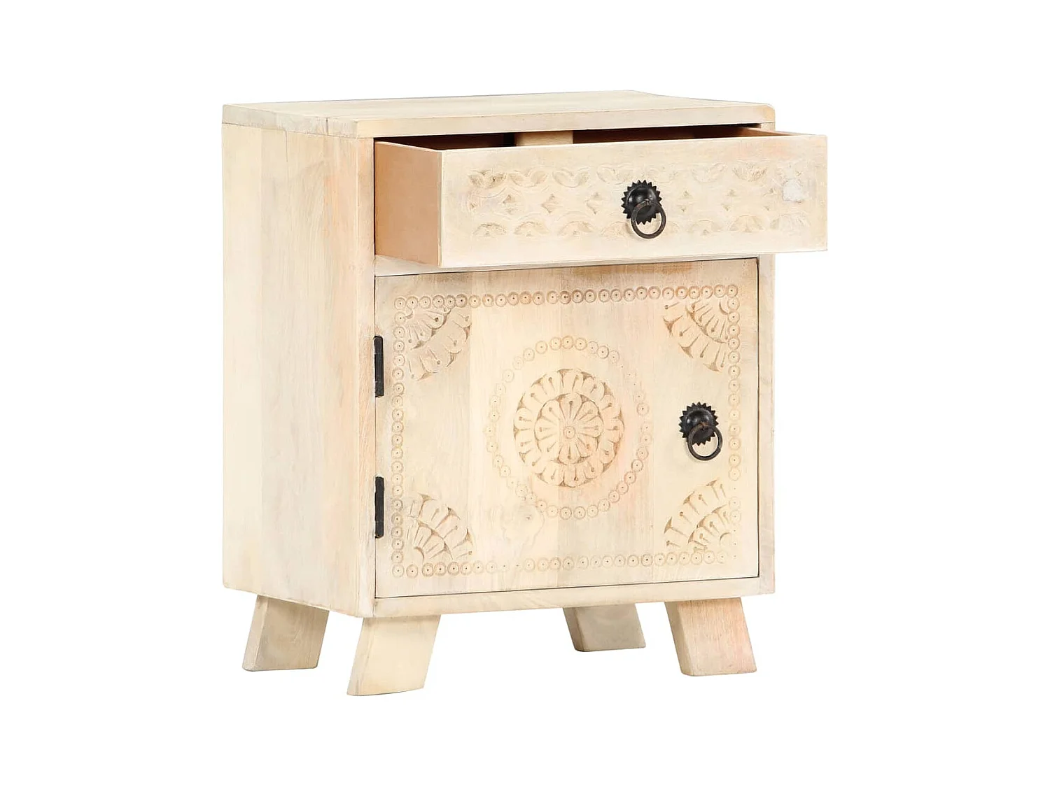 Table de chevet 40x30x50 cm Bois de manguier massif