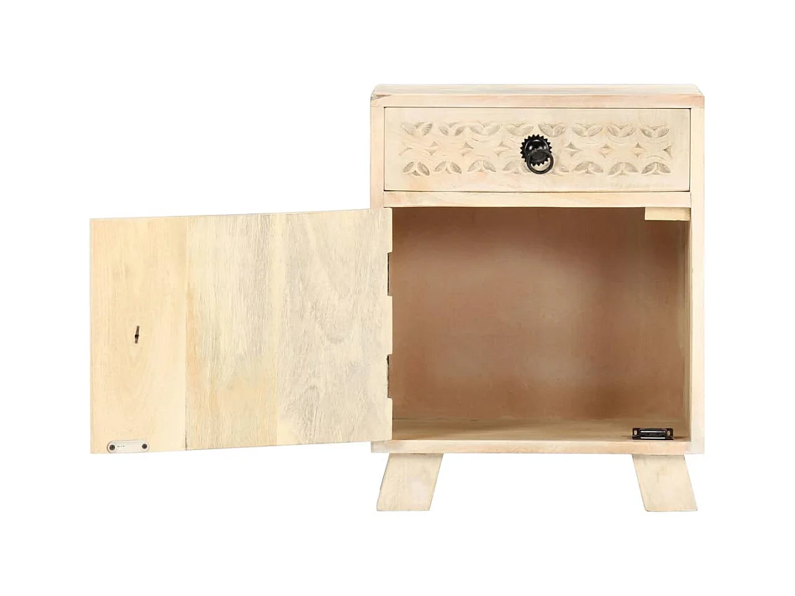 Table de chevet 40x30x50 cm Bois de manguier massif