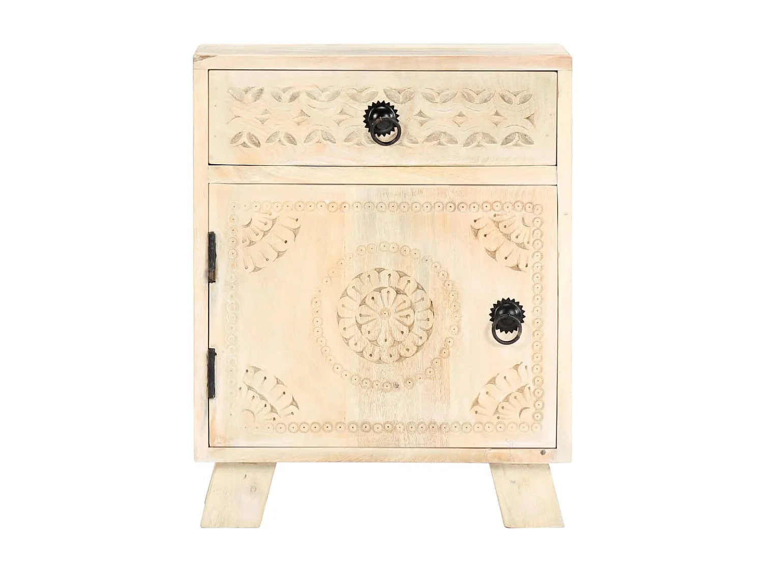 Table de chevet 40x30x50 cm Bois de manguier massif