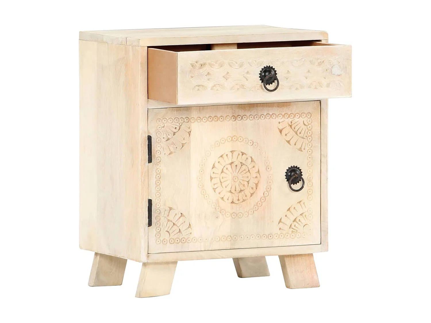 Table de chevet 40x30x50 cm Bois de manguier massif