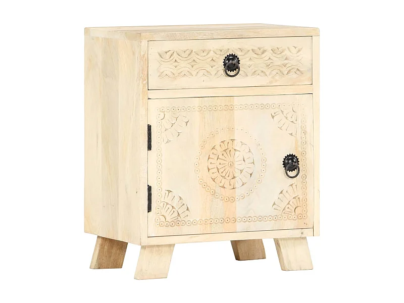 Table de chevet 40x30x50 cm Bois de manguier massif