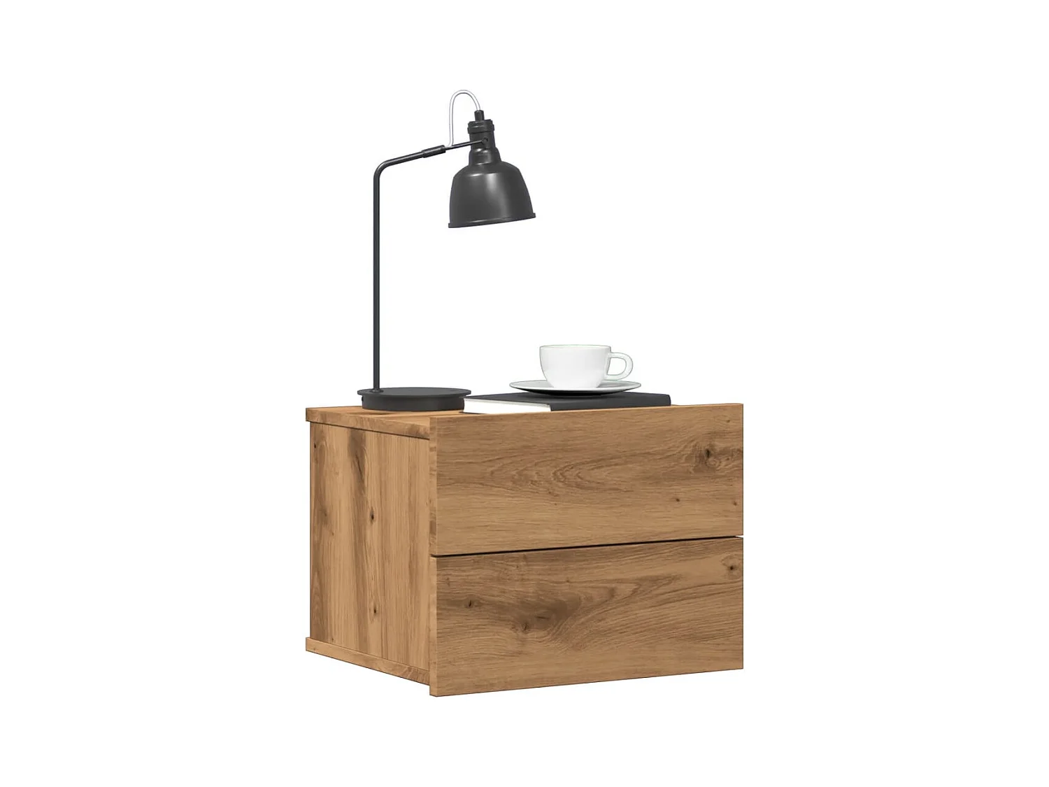 Tables de chevet murales 2 pcs chêne artisanal 40x32x30 cm