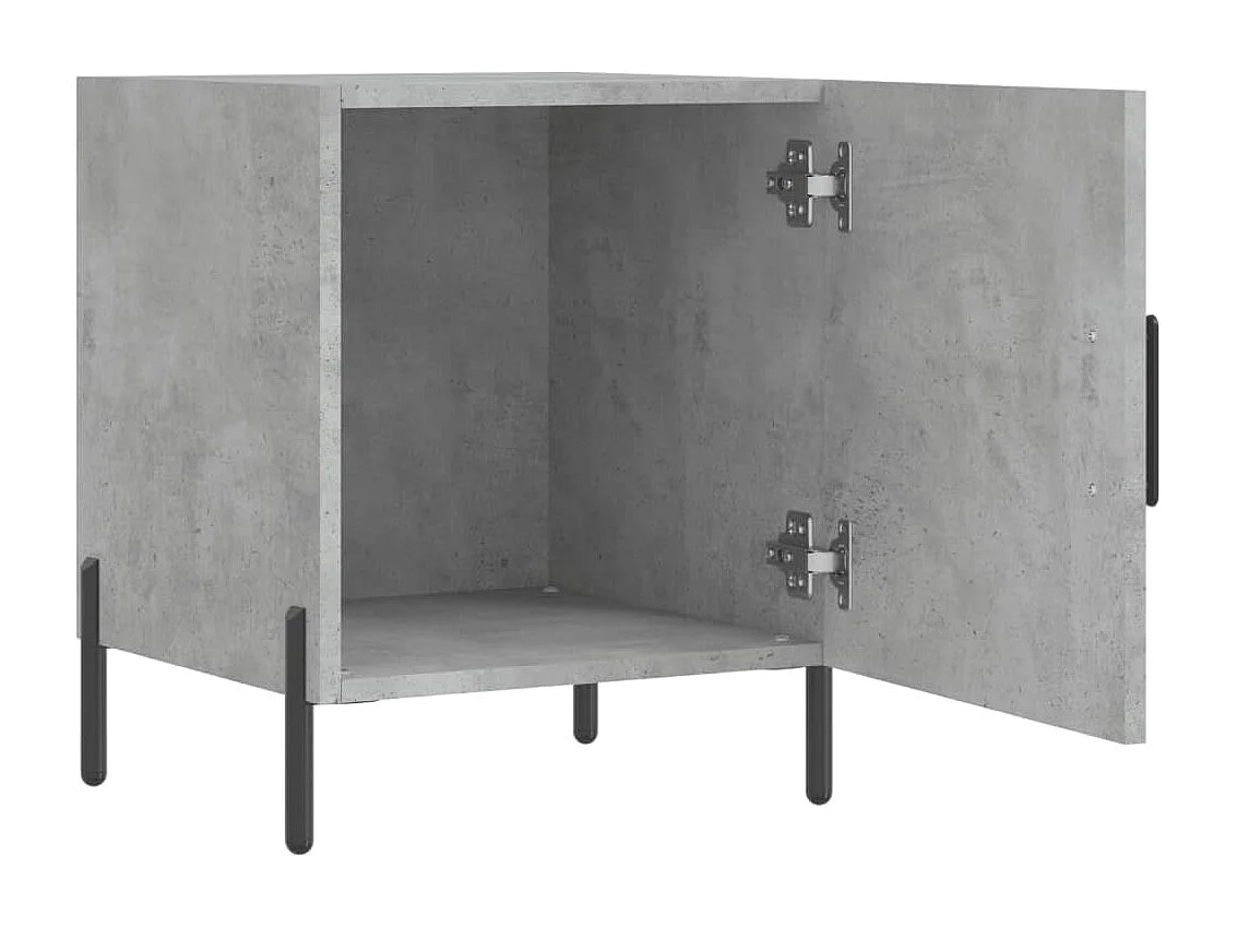 Tables de chevet 2 pcs gris béton 40x40x50 cm bois d’ingénierie