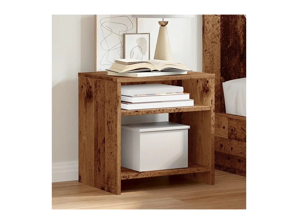 Tables de chevet 2 pcs vieux bois 40x30x40 cm bois d'ingénierie