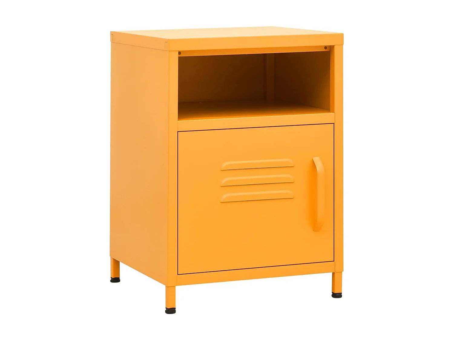 Comodini 2 pz Giallo senape 35x35x51 cm Acciaio