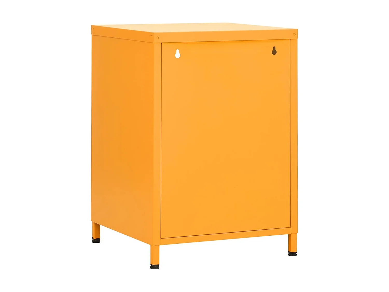 Comodini 2 pz Giallo senape 35x35x51 cm Acciaio